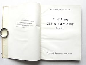 Ausstellung Altjapanischer Kunst. Berlin 1939. Vorwort von Otto Kümmel, Einleitung von Rikichiro ...