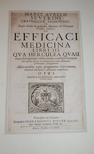 Imagen del vendedor de De Efficaci Medicina Libri III. Opus. TITLE PAGE. a la venta por Dark Parks Books & Collectibles