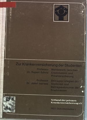 Immagine del venditore per Zur Krankenversicherung der Studenten; PKV-Dokumentation 1; venduto da books4less (Versandantiquariat Petra Gros GmbH & Co. KG)