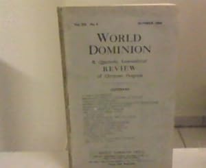 Bild des Verkufers fr World Dominion - A quarterly international review of christian progress Vol. XII - No. 4 - October, 1934 zum Verkauf von Zellibooks. Zentrallager Delbrck