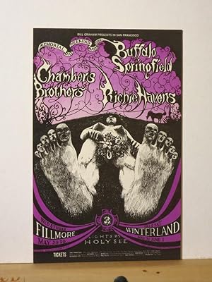 Seller image for Bill Graham/Fillmore Postcard #122 ( Buffalo Springfield, Chambers Brothers, Richie Havens ) for sale by Tree Frog Fine Books and Graphic Arts