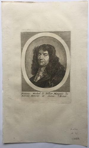 Francois Michel le Tellier, Marquis de Louvois (1641-1691), Kriegsminister unter Ludwig XIV. Kupf...