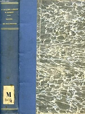 Seller image for MANUEL DE PHILOSOPHIE for sale by Le-Livre