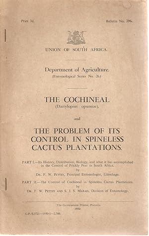 Seller image for The Cochineal and the Problem of its Control in Spineless Cactus Plantations for sale by Snookerybooks