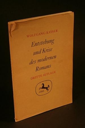 Seller image for Entstehung und Krise des modernen Romans. for sale by Steven Wolfe Books