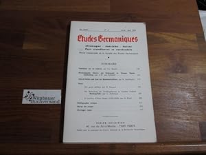 Seller image for La carri�re d' Ernst J�nger (1920-1929). In: Etudes Germaniques, 33e annee, No 2, Avril Juin 1978 for sale by Wimbauer Buchversand