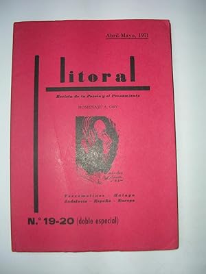 LITORAL. Revista de la Poesía y del Pensamiento. Nº 19-20 (doble especial). Abril - Mayo 1971. HO...