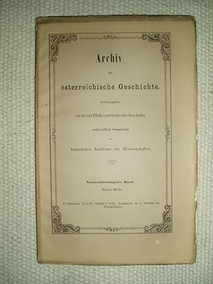Das Familienbuch Sigmunds von Herberstein [Archiv für österreichische Geschichte, 39. Band, Zweit...
