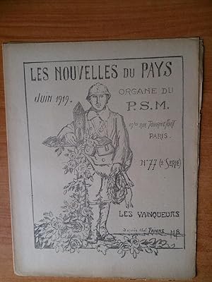 Seller image for LES NOUVELLES DU PAYS organe du P.S.M. n 77 : juin 1919 for sale by KEMOLA