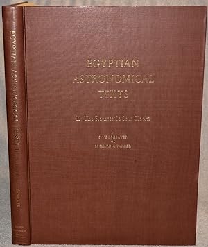 Seller image for Egyptian Astronomical Texts. Vol. II: The Ramesside Star Clocks for sale by Meretseger Books