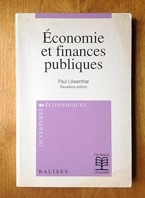 Image du vendeur pour Economie et finances publiques mis en vente par Les bouquins d'Alain