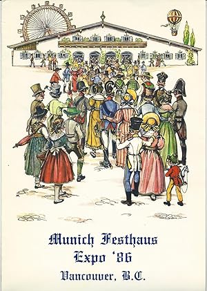 Munich Festhaus, Expo '86, Vancouver, BC (Menu)