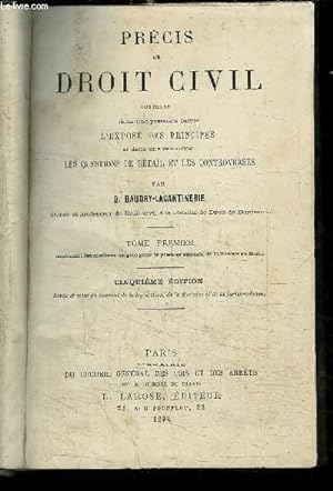 Bild des Verkufers fr PRECIS DE DROIT CIVIL - 3 TOMES EN 3 VOLUMES zum Verkauf von Le-Livre