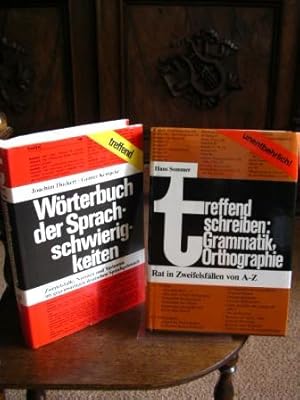 2 Bände zum Thema: 1. Wörterbuch der Sprachschwierigkeiten. Zweifelsfälle, Normen und Varianten i...