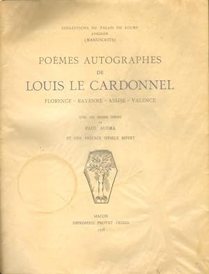 Poemes autographes de Louis lw Cardonnel.