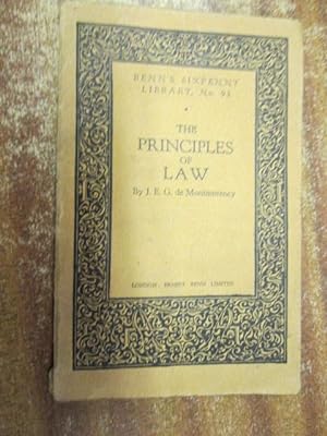 Imagen del vendedor de The Principles Of Law. a la venta por Goldstone Rare Books