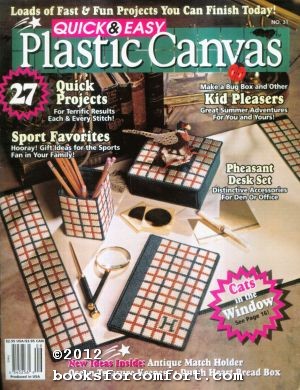 Bild des Verkufers fr Quick & Easy Plastic Canvas No 31 Aug/Sept 1994 zum Verkauf von booksforcomfort