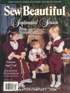 Seller image for Sew Beautiful Vol 10 No 1 Holiday 1996 for sale by booksforcomfort