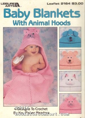 Bild des Verkufers fr Baby Blankets with Animal Hoods Leaflet 2164 zum Verkauf von booksforcomfort