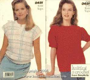 Seller image for Knit Tops Book 0491, Knitting & Crochet from Simplicity for sale by booksforcomfort