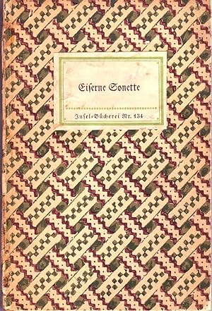 Eiserne Sonette; Von Josef Winckler. Der Nyland-Werke Erster Band.