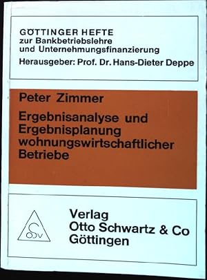 Bild des Verkufers fr Ergebnisanalyse und Ergebnisplanung wohnungswirtschaftlicher Betriebe. Gttinger Hefte zur Bankbetriebslehre und Unternehmungsfinanzierung ; H. 11 zum Verkauf von books4less (Versandantiquariat Petra Gros GmbH & Co. KG)