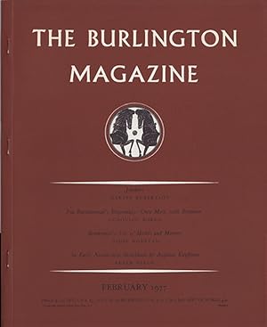 Seller image for The Burlington Magazine (No. 887, Volume CXIX, February 1977) for sale by Diatrope Books