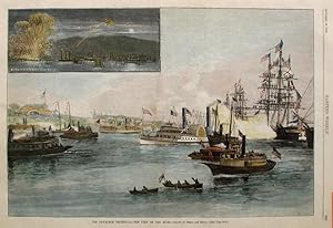 Image du vendeur pour The Newburgh Centennial - The View on the River, a full page spread from Harper's Weekly mis en vente par Antipodean Books, Maps & Prints, ABAA