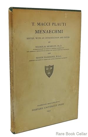 Bild des Verkufers fr T. MACCI PLAUTI MENAECHMI zum Verkauf von Rare Book Cellar