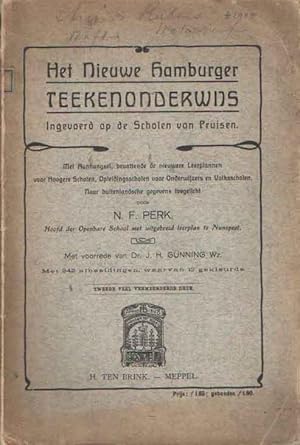 Imagen del vendedor de Het nieuwe Hamburger Teekenonderwijs ingevoerd op de Scholen van Pruisen. Met aanhangsel bevattende de nieuwe Leerplannen voor Hoogere Scholen, Opleidingsscholen voor Onderwijzers en Volksscholen. Naar buitenlandsceh gegevens toegelicht a la venta por Bij tij en ontij ...