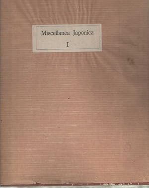 Seller image for Miscellanea Japonica I: Being Occasional Contributions to Japanese Studies for sale by Bij tij en ontij ...