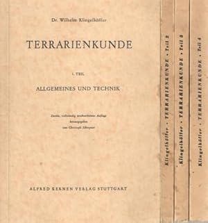 Imagen del vendedor de Terrarienkunde. 4 Teile. Teil 1: Allgemeines und Technik. Teil 2: Lurche. Teil 3: Echsen. Teil 4: Schlangen, Schildkrten, Panzerechsen, Reptillenzucht und ausfhrliches Sachregister a la venta por Bij tij en ontij ...