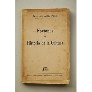 Imagen del vendedor de Nociones de historia de la cultura a la venta por LIBRERA SOLAR DEL BRUTO