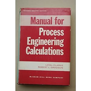 Bild des Verkufers fr Manual for process engineering calculations zum Verkauf von LIBRERA SOLAR DEL BRUTO