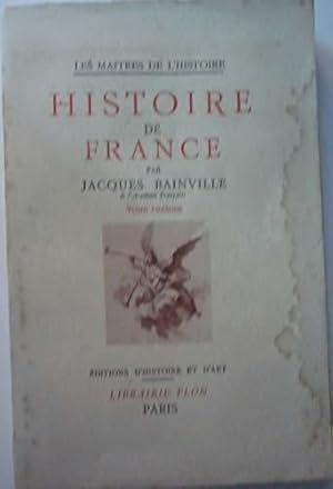 Image du vendeur pour Les Maitres De L Histoire - Histoire De France - Tome Premier mis en vente par JLG_livres anciens et modernes