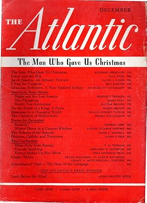Seller image for The Atlantic (Monthly): Volume 164; No. 6: December, 1939 for sale by Dorley House Books, Inc.