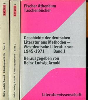 Bild des Verkufers fr Geschichte der deutschen Literatur aus Methoden - Westdeutsche Literatur von 1945 - 1971. Erster bis dritter Band. zum Verkauf von Antiquariat am Flughafen