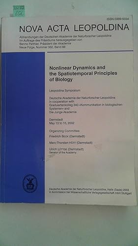 Bild des Verkufers fr Nonlinear Dynamics and the Spatiotemporal Principles of Biology zum Verkauf von Antiquariat Maiwald
