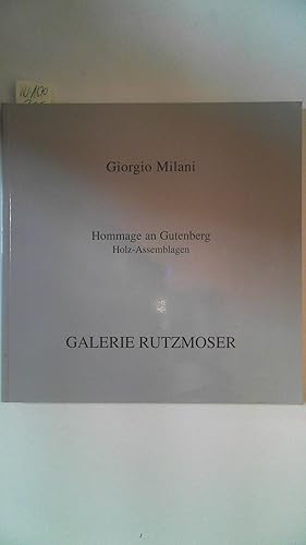 Seller image for Giorgio Milani Hommage an Gutenberg Holz-Assemblagen for sale by Antiquariat Maiwald