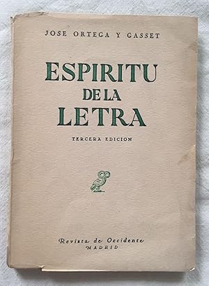 Seller image for ESPRITU DE LA LETRA for sale by Librera Sagasta