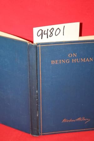 Seller image for On Being Human for sale by Princeton Antiques Bookshop