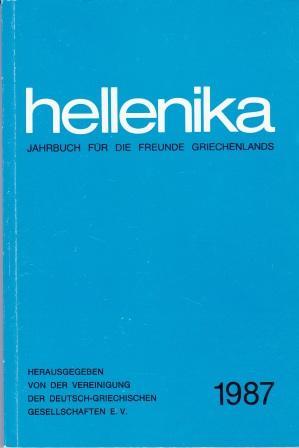 Bild des Verkufers fr hellenika. Jahrbuch 1987. zum Verkauf von Versandantiquariat Dr. Uwe Hanisch