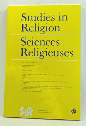 Seller image for Studies in Religion / Sciences Religiouses. Volume 41, Number 4 (2012) for sale by Cat's Cradle Books