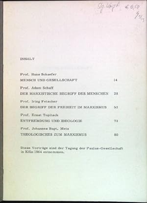 Bild des Verkufers fr Mensch und Gesellschaft Vortrge der Tagung der Paulus-Gesellschaft zum Verkauf von books4less (Versandantiquariat Petra Gros GmbH & Co. KG)