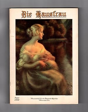 Die Hausfrau, Juni (June), 1934. Zula Kenyon cover. (Johann) Ludwig Uhland Poem.