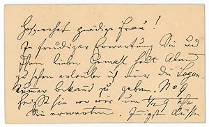 Bild des Verkufers fr Autograph calling card. zum Verkauf von Antiquariat INLIBRIS Gilhofer Nfg. GmbH