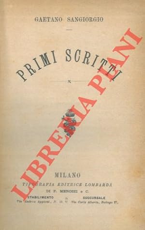 Seller image for Primi scritti. for sale by Libreria Piani