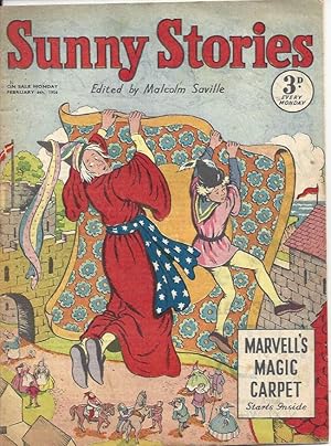Image du vendeur pour Sunny Stories - Marvell's Magic Carpet - Monday February 6th 1956 mis en vente par Peakirk Books, Heather Lawrence PBFA