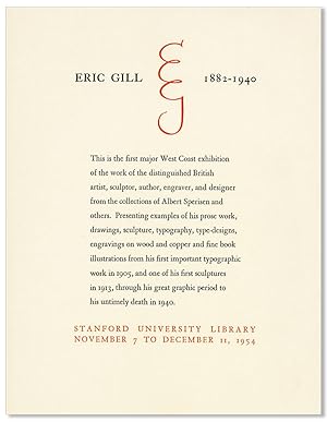 Eric Gill, 1882-1940 [drop title]