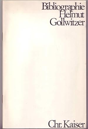 Bild des Verkufers fr Bibliographie Helmut Gollwitzer, 1934-1969 zum Verkauf von Graphem. Kunst- und Buchantiquariat